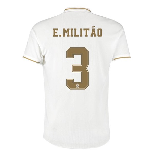 Maillot Football Real Madrid NO.3 E.Militão Domicile 2019-20 Blanc